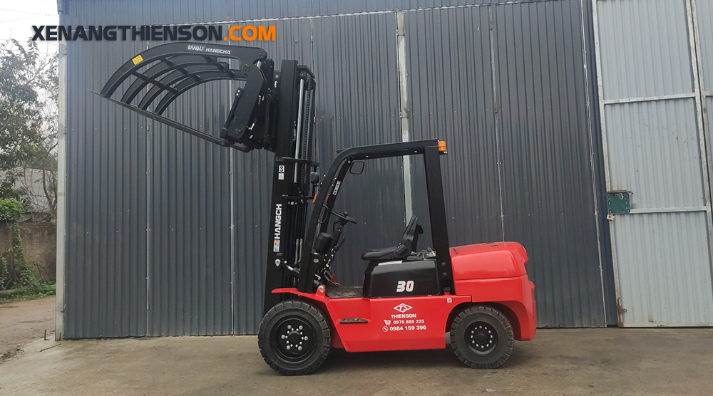 Xe nâng kẹp gỗ Hangcha hình ảnh thực tế